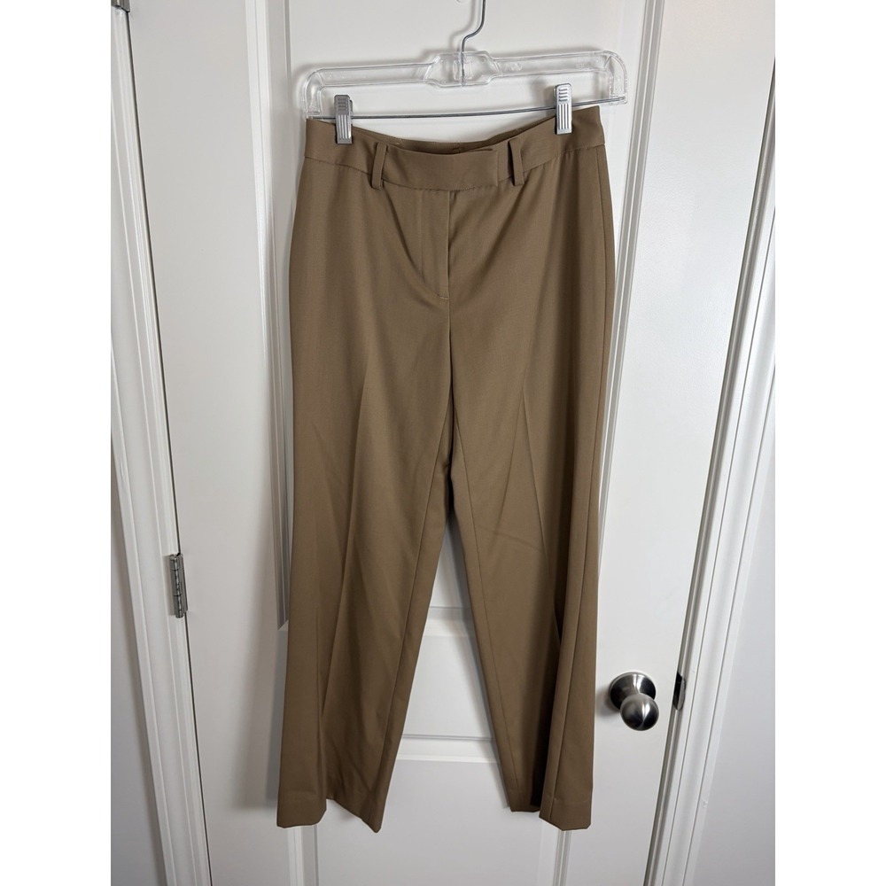NWT!! Brooks Brothers Caroline Fit Beige 100% Wool Straight Leg Dress Pants, 0P